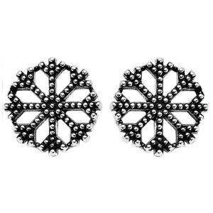 925 Sterling Silver Snow Push Back Women Earring